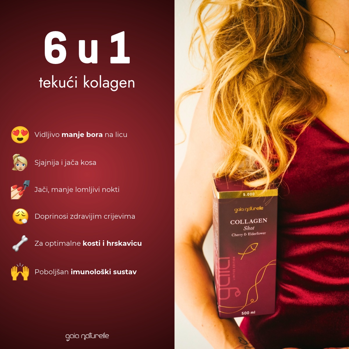 Cherry and Elderflower Collagen Shot launch ad